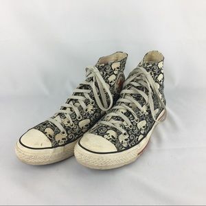 Black and White Skull Converse